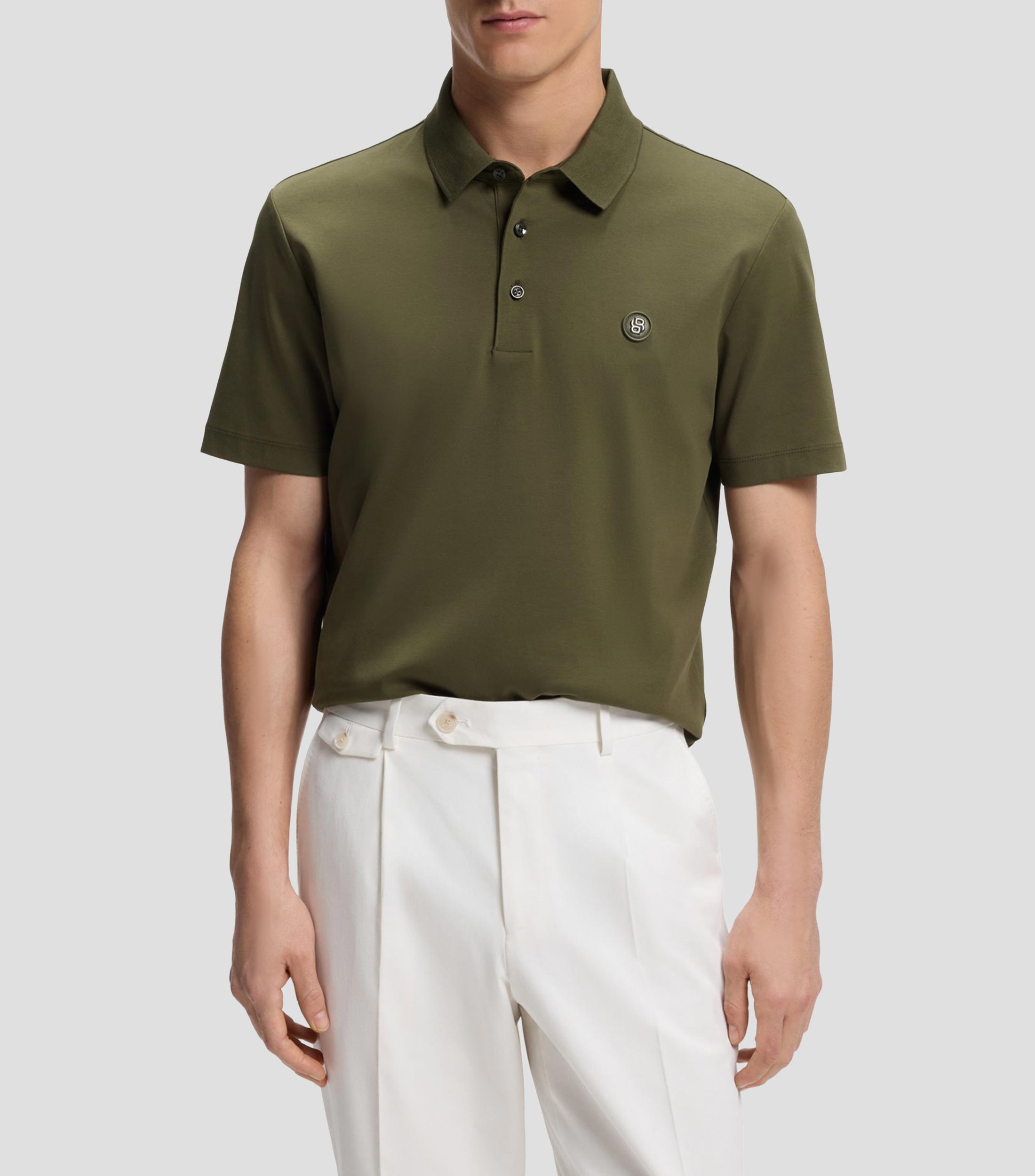 Playera tipo polo manga corta lisa Hombre